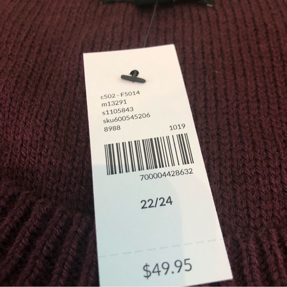 NWT $50 USD Lane Bryant Burgundy Knit 3/4 Long Sleeve Pullover Plus Size 22/24 - Picture 7 of 12